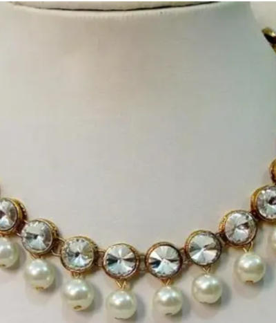 Trendy Alloy & Kundan Beads Necklace Set
