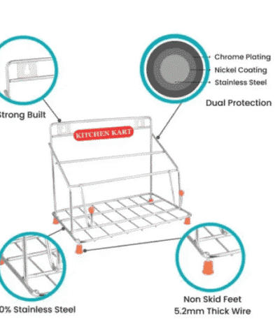 KITCHEN KART Stainless Steel
