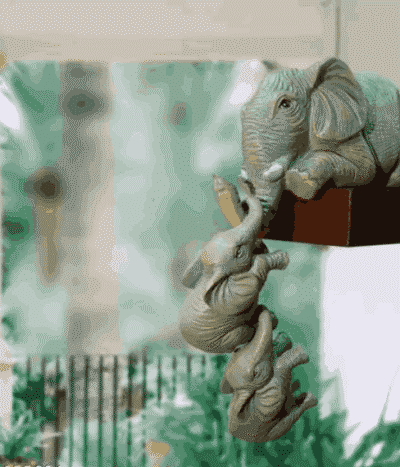 Elephant family showpiece for home decor