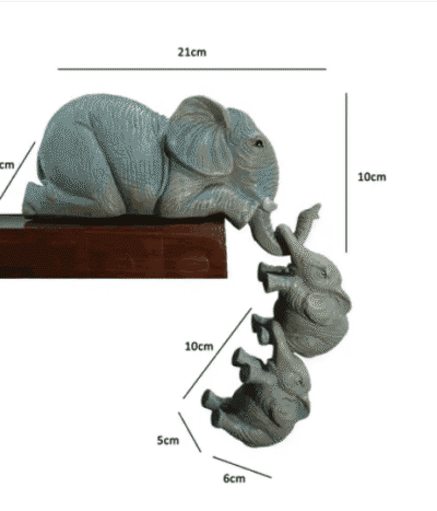 Elephant family showpiece for home decor