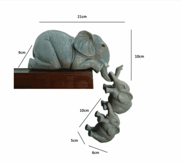 Elephant family showpiece for home decor