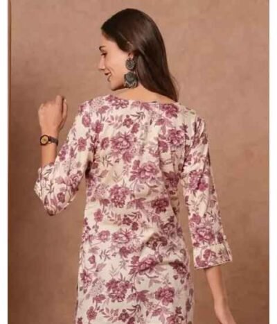 Summer Short Kurti With Embroidery For Women
